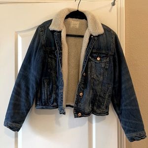 AE Sherpa Lined Denim Jacket